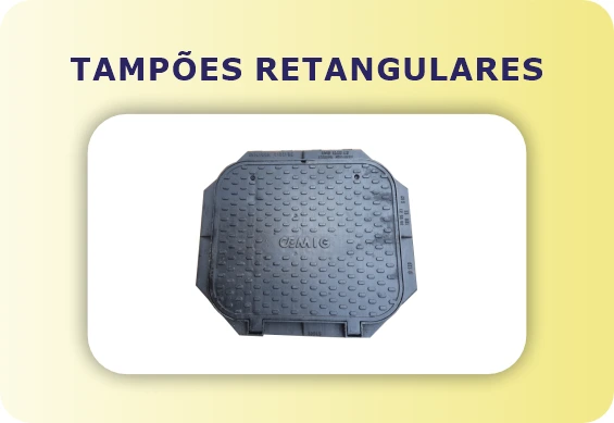 tampa em ferro fundido articulado
